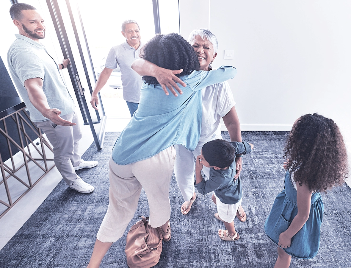 Family welcoming into home at SSSCU with Switch Kit.