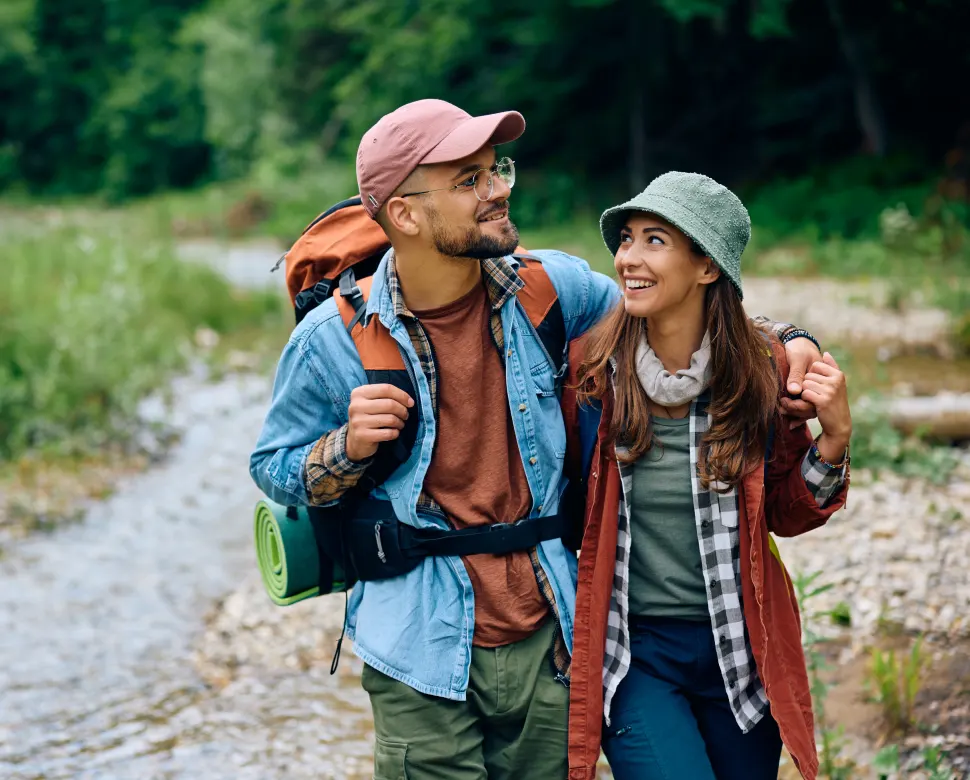 Couple hiking