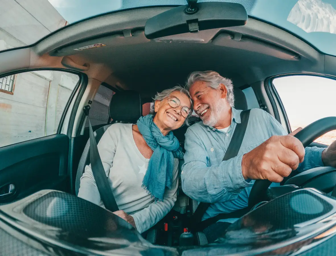 Senior Couple in car